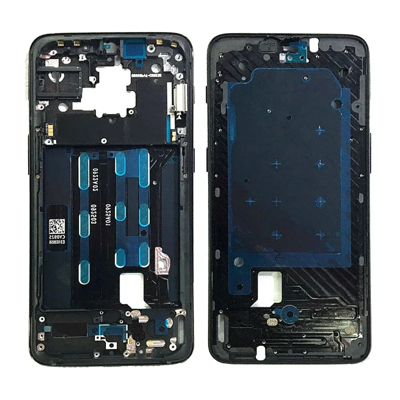 Middle Frame Plate Bezel Housing Cover Case With Side Key For OnePlus 1+6T A6010 A6013 Phone Accessoary Repair