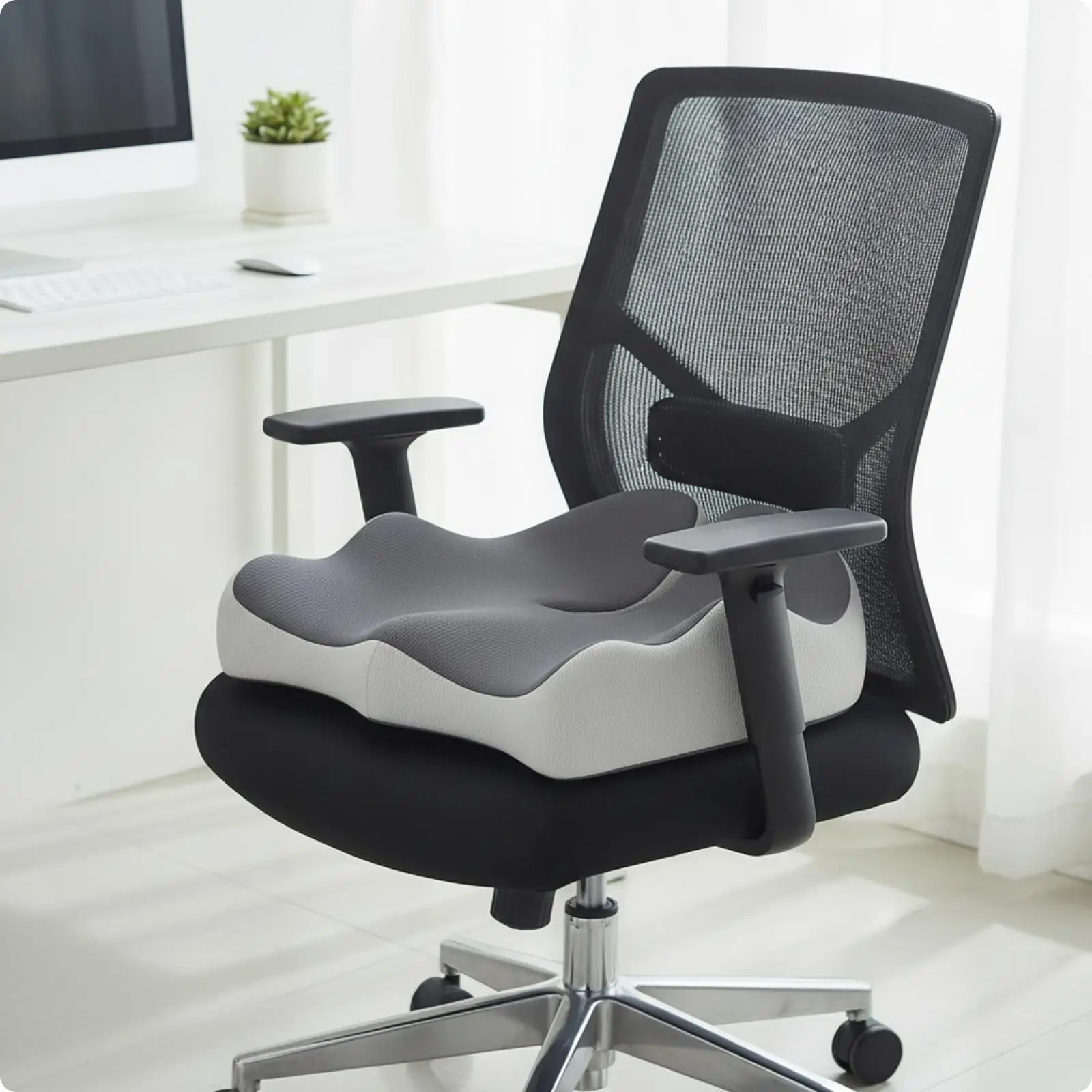 Comfortable Memory Foam Seat Cushion for Home Office Vehicle Ergonomic Pressure Relief Supportive Chair Pad