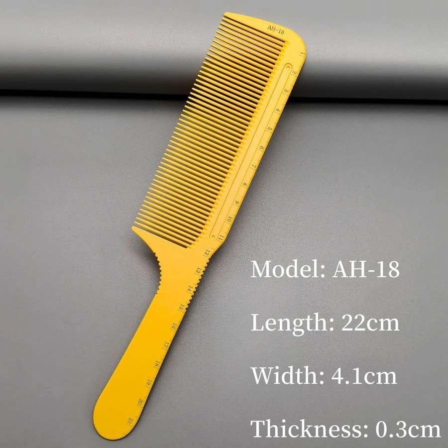 Professioneller Flachkamm mit Griff für Friseursalons, Haarschneidekamm für Herren-Kurzhaarfrisuren, Friseur-Haarbürste – Detail 19