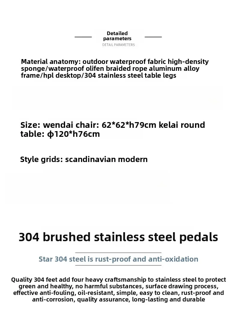 Tavolo e sedia da cortile per villa per il tempo libero in tre pezzi sedia da giardino in rattan combinazione tavolo da tè hotel B & B balcone rotondo