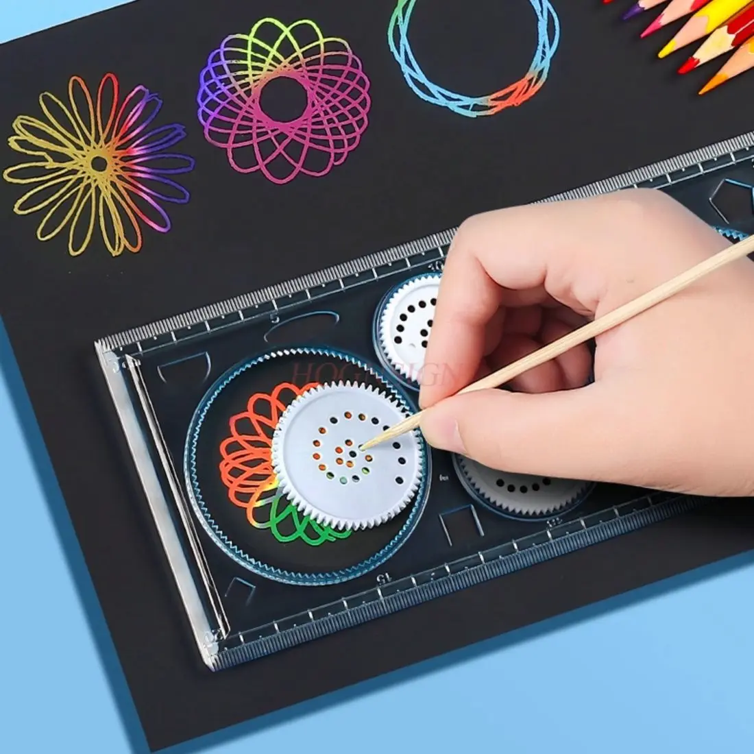 40pcs/set Multi functional ruler for elementary school students, versatile and versatile ruler, magical set, painting ruler