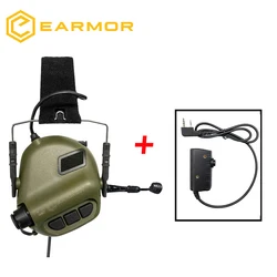 EARMOR Electronic Shooting Earmuffs M32 Noise Cancelling Tactical Headphones and Tactical PTT Adapter