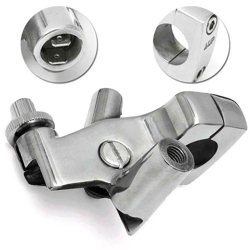 

5Pcs 25Mm 1Inch Motorcycle Clutch Lever Mount Holder For Honda Shadow 600 VT750 Silver Aluminum Alloy
