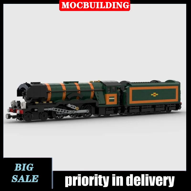 MOC City Locomotive Model Building Block Assembly Railway Transport Bus Train Collection Series Toy Gifts