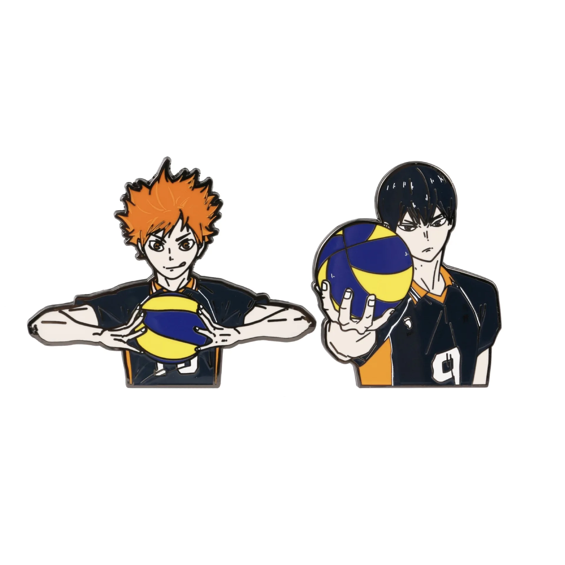 Anime Volleyball Boy Lapel Pins for Backpacks Enamel Pins Brooches for Clothes Metal Badges Fashion Jewelry Cosplay Accessories