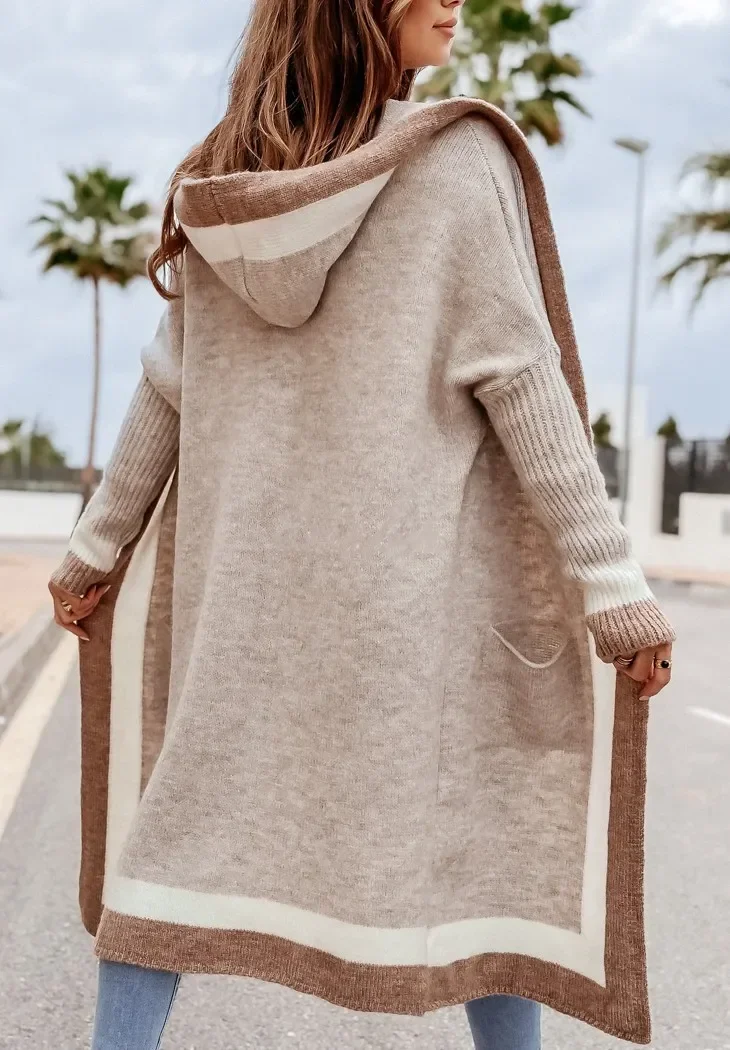 Autumn Winter Cardigan Thick Hooded Knit Sweater Women Spring Sweater Knitted Maxi Soft Loose Coat Long Jacket Cardigan Jumpers