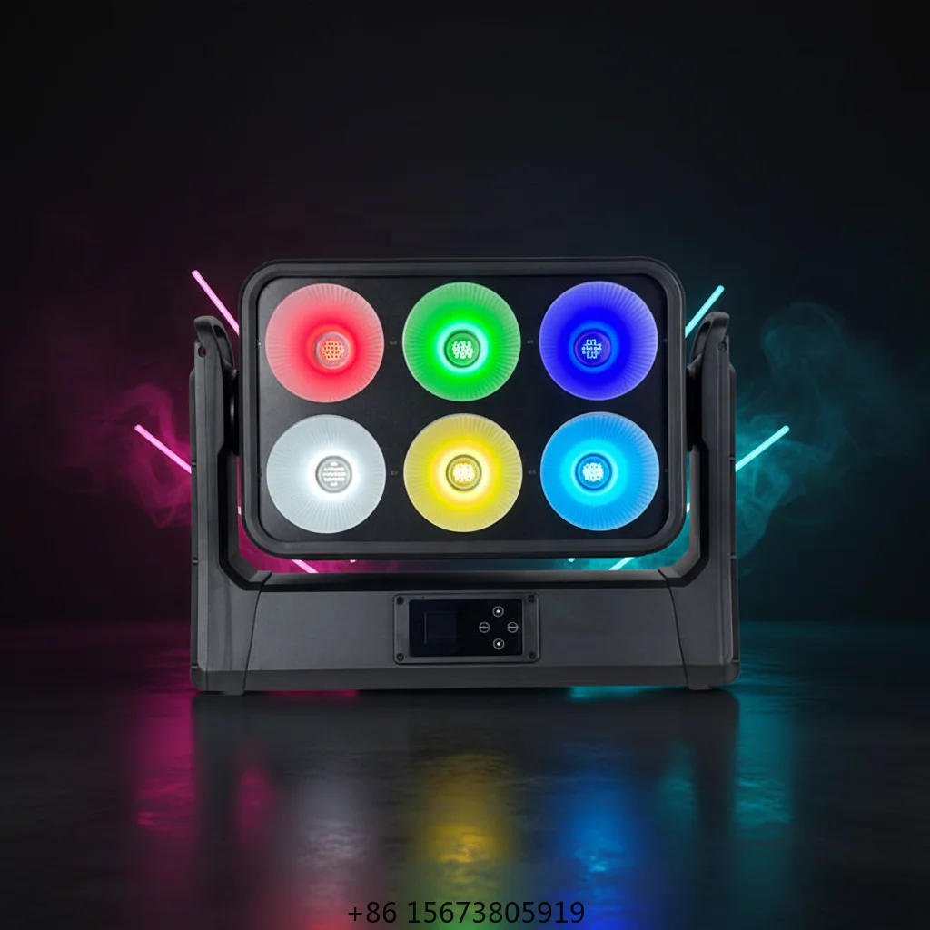 

1200W RGBW 4-in-1 LED COB Blinder Moving Head Light Wall Washer IP65 Outdoor Waterproof Connectable