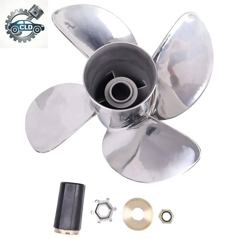 High Quality 4-14.6X19 | 48-8M0151321 Stainless Steel Propeller For Mercury Meruiser Outboard Engines 15 Tooth 4 Blades