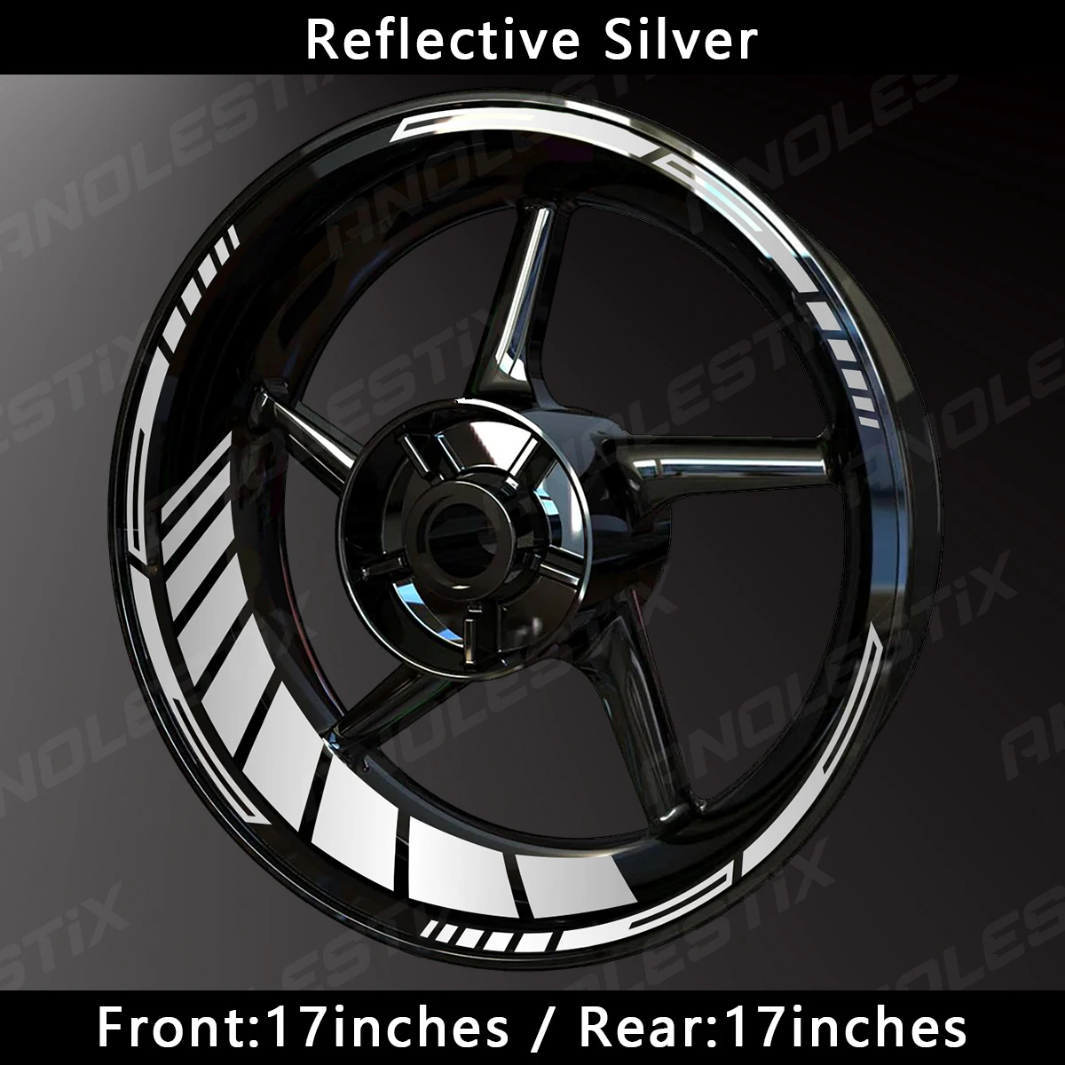 Reflective Motorcycle Wheel Stickers Hub Decal Rim Stripe 17 Inch Fit For YAMAHA Honda Kawasaki Suzuki BMW KTM Husqvarna Triumph image 3