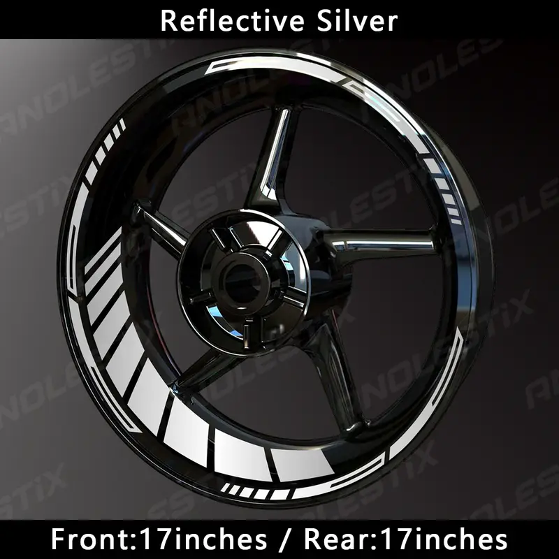 Reflective Motorcycle Wheel Stickers Hub Decal Rim Stripe 17 Inch Fit For YAMAHA Honda Kawasaki Suzuki BMW KTM Husqvarna Triumph - Image 8