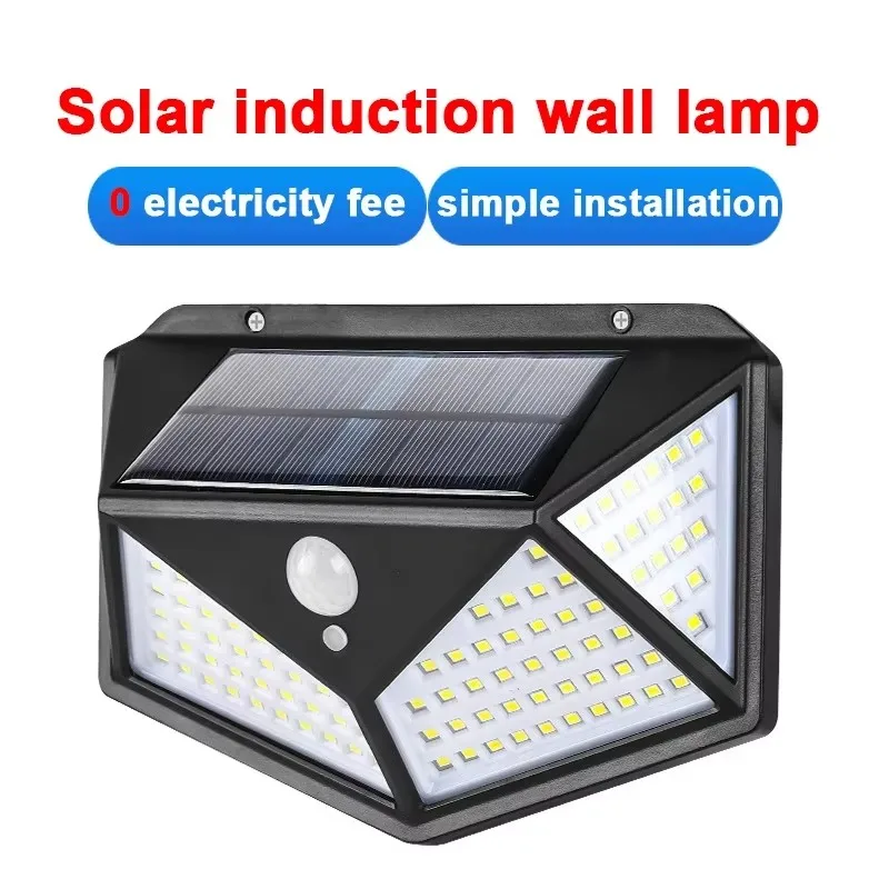 Led Solar Light For Outdoor Waterproof 100 Led External Solar Lamp Motion Sensor Garden Wall Street Lights Solar Power Sunlight