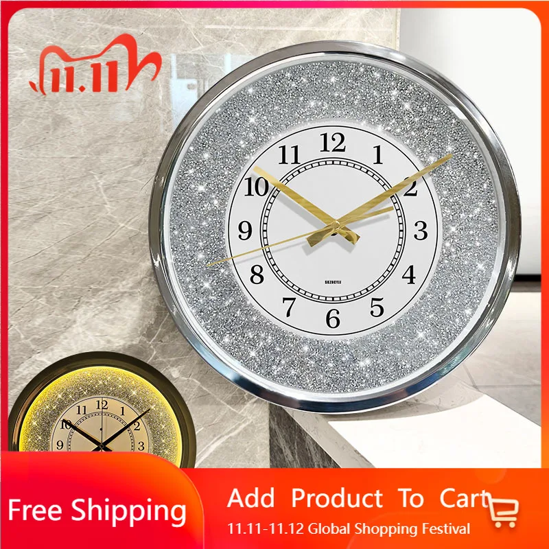 

Digital Art Mural Clock Wall Luminous Creative Simple Fashion Wall Watch Nordic Restaurant Reloj Pared Living Room Decoration