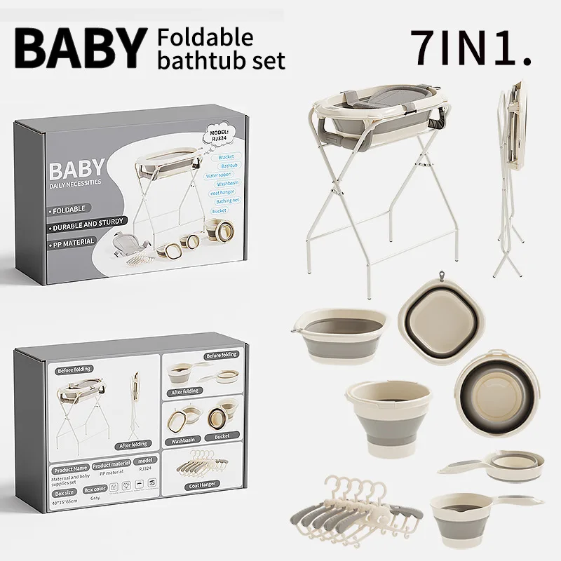 

Premium Complete Have temperature Infant Bathing Kit Set: Soft support Bath Bed, Ergonomic Design for Newborn Bathing Comfort