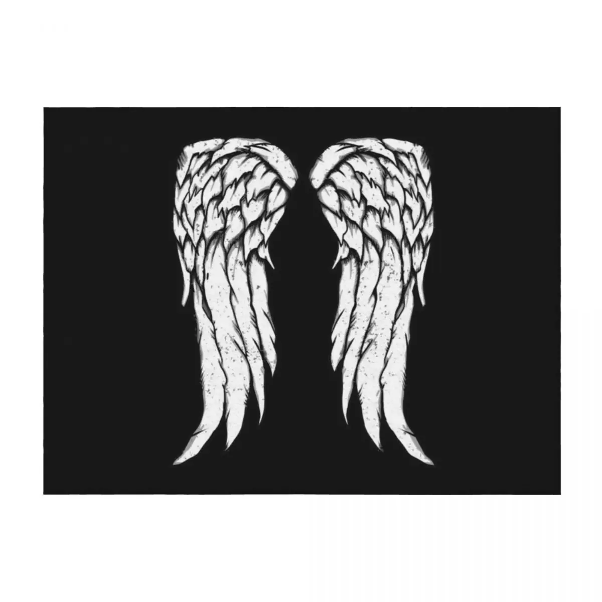 

Daryl Dixon Wings - Zombie Throw Blanket Travel Soft Plaid Plaid blankets ands Blankets