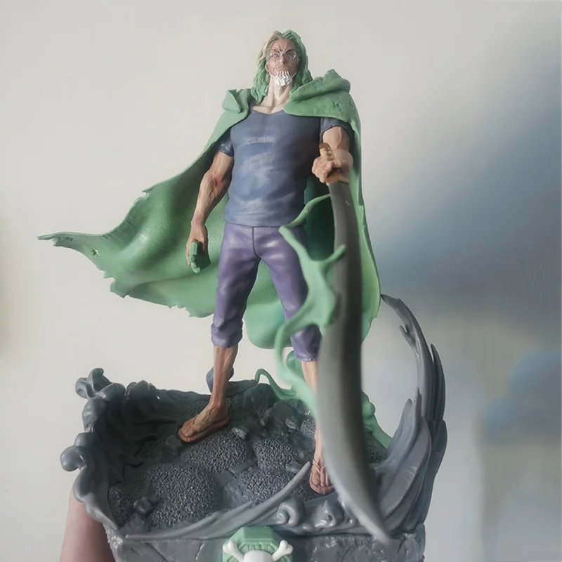 28cm anime uma peça figura gk silvers rayleigh figura de ação a linha grande homem luffy mestre silvers rayleigh pvc modelo brinquedo presente