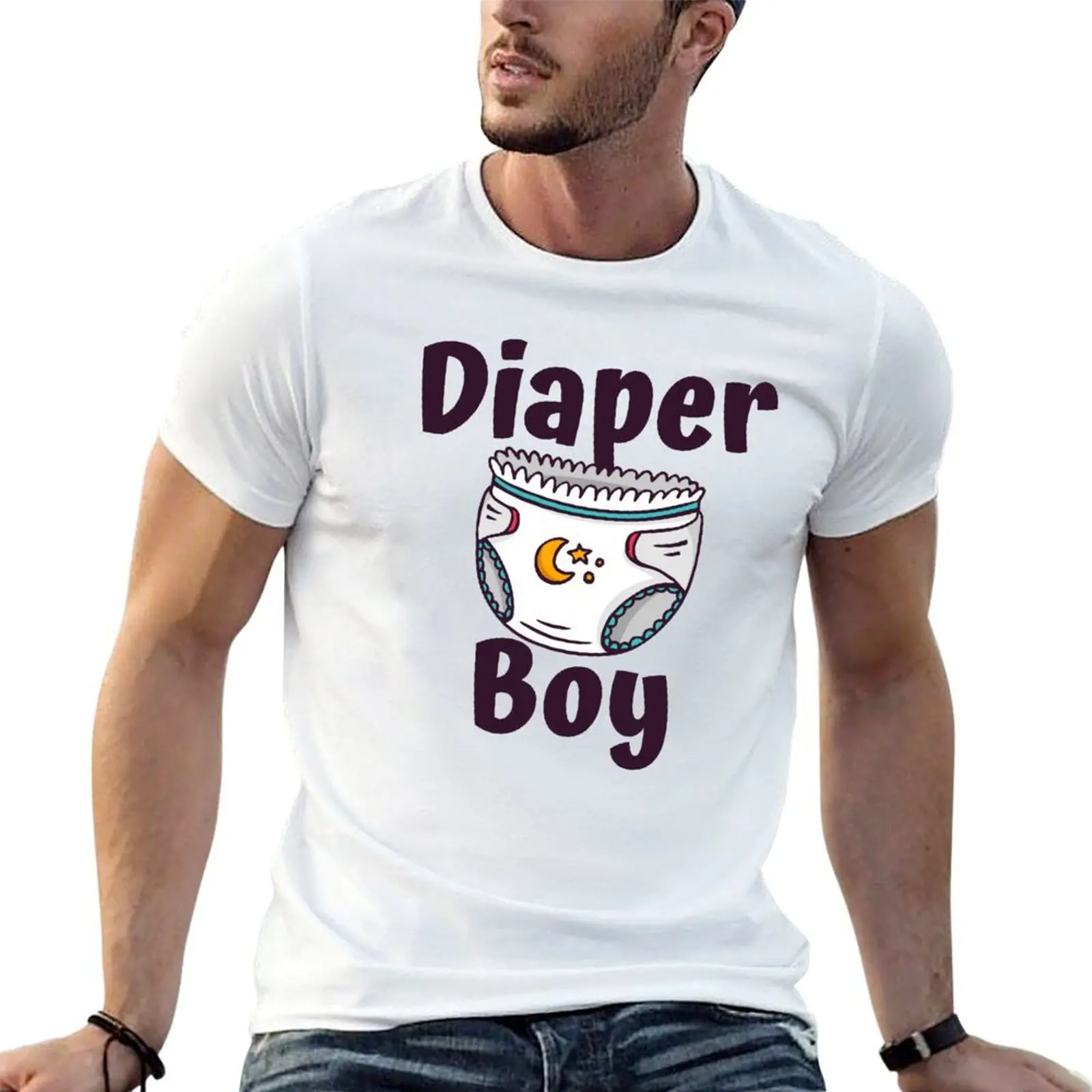 ABDL Diaper Boy DDLG adult baby diaper T-Shirt customizeds animal prinfor boys mens tall t shirts