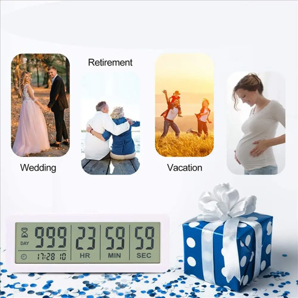 999 Days Digital Countdown Timer Reusable Digital Display Countdown Clock Electronic Time Management Count Down Clock Wedding