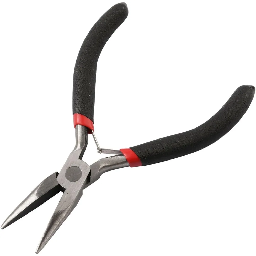 1Pc Chain Nose Pliers 5 Inch Carbon Steel Pliers Black Jewelry Making Tools Wire Bending Tools Jewelry Pliers for Jewelry