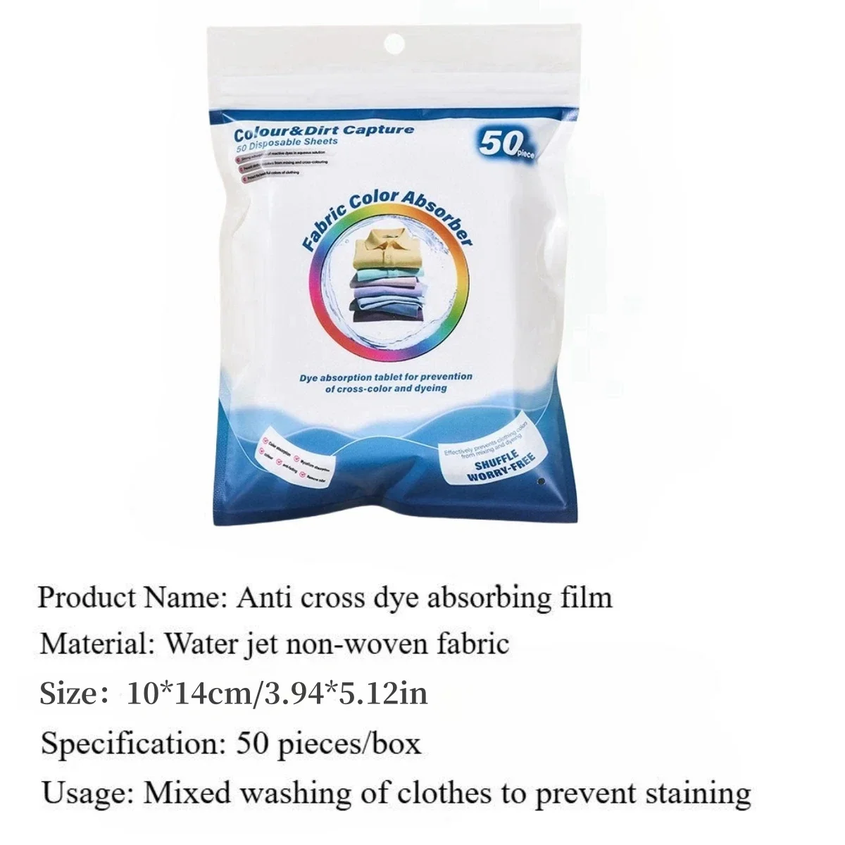 Color Absorbing Film Household Machine Wash nonwovens Anti Cross Dyeing Paper Clothes Mixed Washing No Cross Color Tools 2