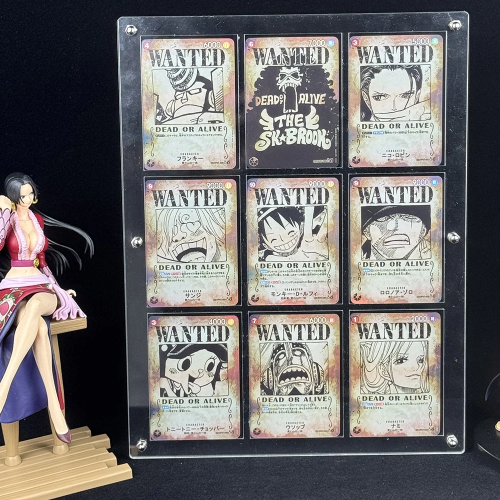 

9Pcs Anime OPCG Wanted Series OP01-001 002 Monkey D Luffy Zoro Sanji DIY Game Collection Card Child Birthday Gift