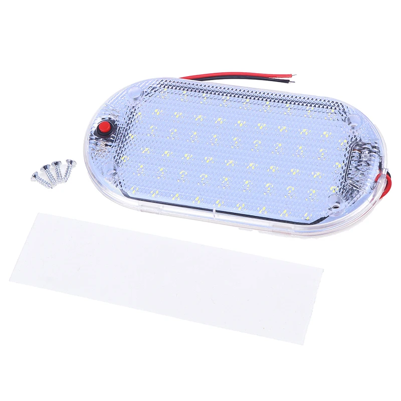 60LED 12V-85V LED Car Vehicle Dome Roof Ceiling Reading Lamp Interior Roof Lights Car Forklift High Brightness Cabin Light Strip