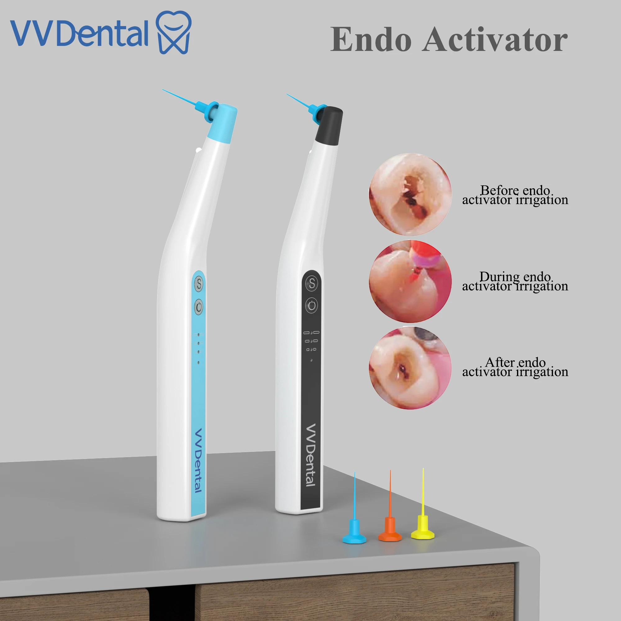 VVDental Dental Root Canal Sonic Irrigator Activator with 60 Pcs Endo Files For Endodontic Cleaning Dentistry Instrument