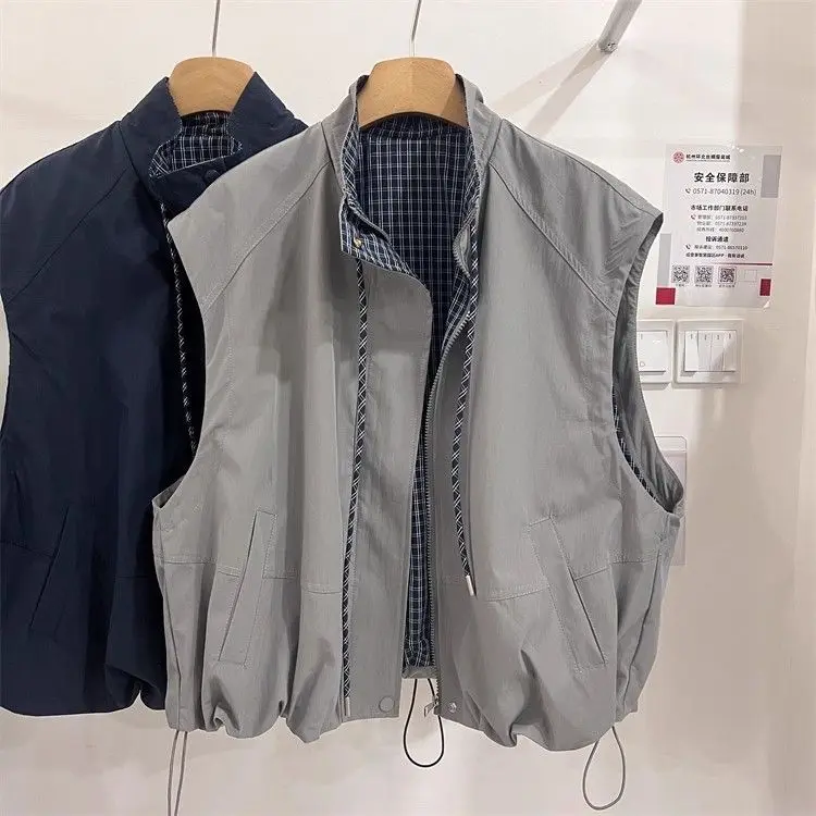 

Vests Waistcoats Thin Womens Vest Rhinestone Fall Tweed Belted Workplace Tailored Sophisticated Company Temperament Modern Retro