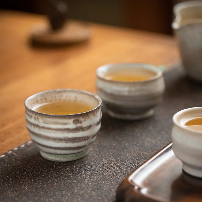 

Iman Tea Life Wood Field Charcoal Burnt Handmade Naked Burn Owner Cup Series Chinese Style Ceramic Tea Set for Dining And Bre...