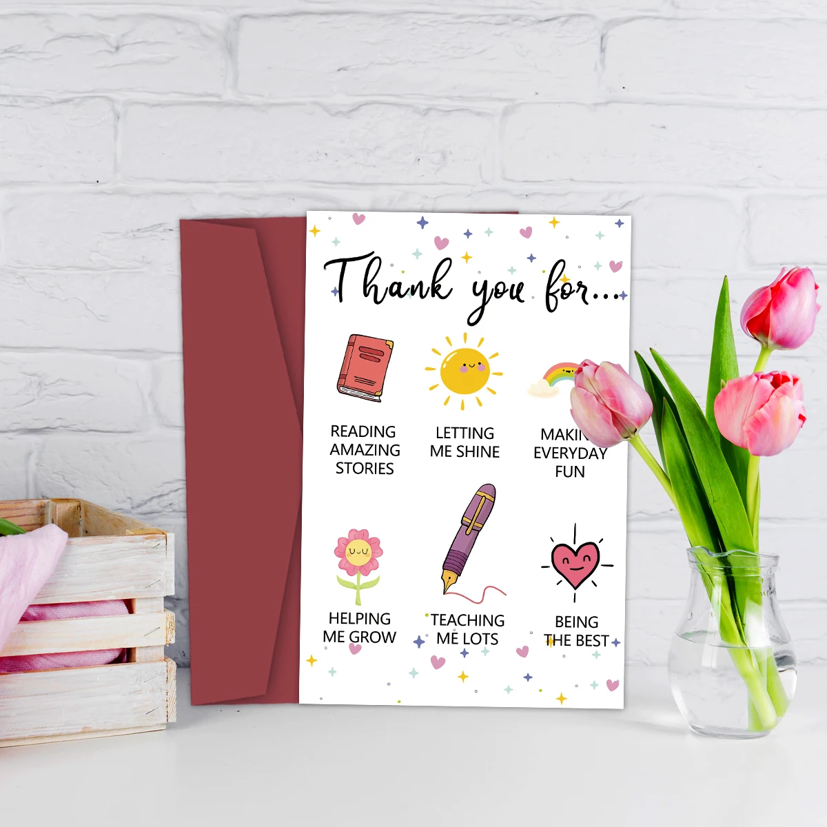 1PC Cute Teacher Appreciation Card Gifts For Women Men, Lovely Thank You Card Gift For Teacher, Sweet Teacher Thank You Cards