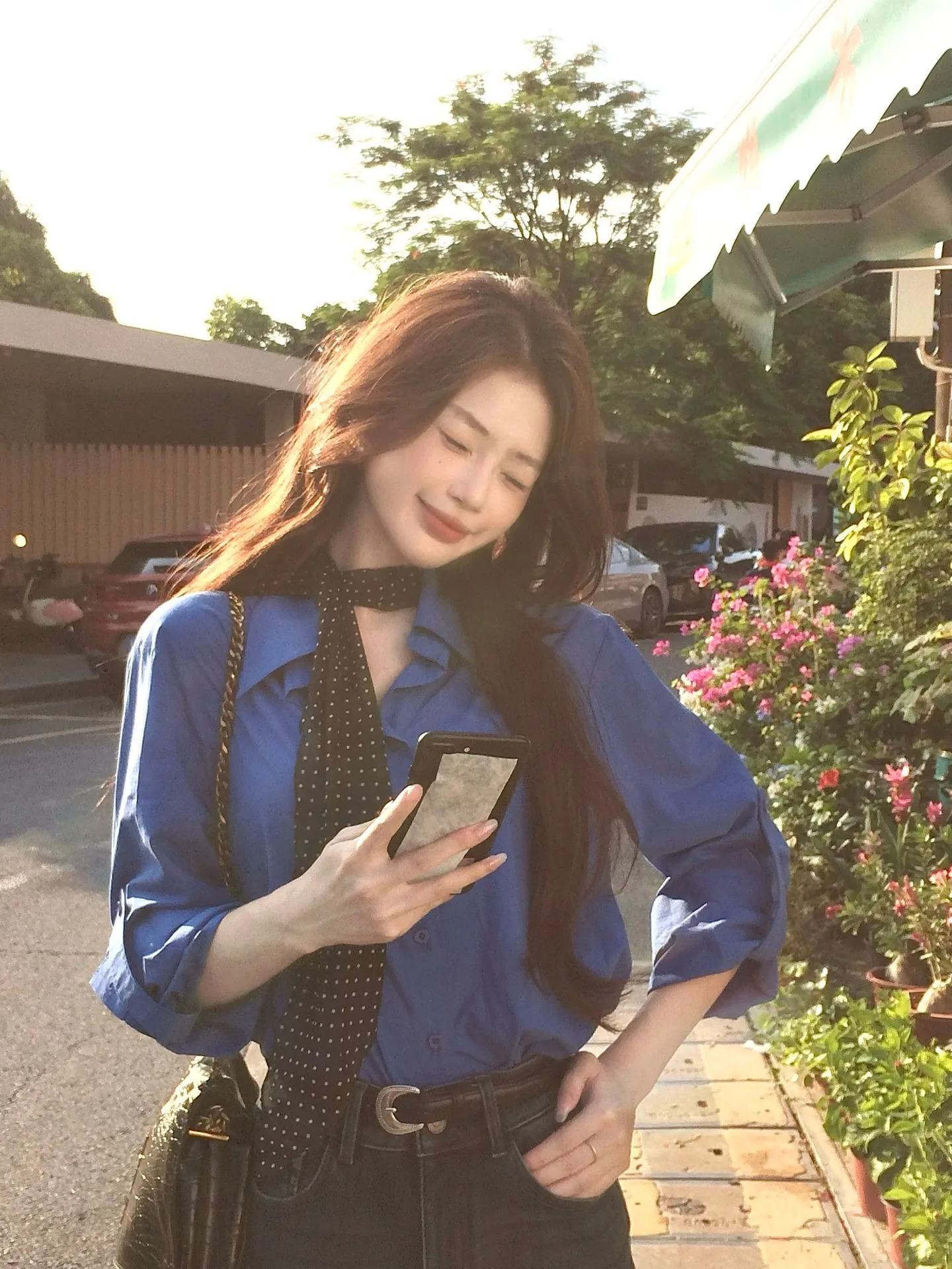 

Женская рубашка Klein Blue в корейском стиле, весенняя, модная, с отложным воротником, свободного кроя, с длинными рукавами, легкая, роскошная, для многослойных образов