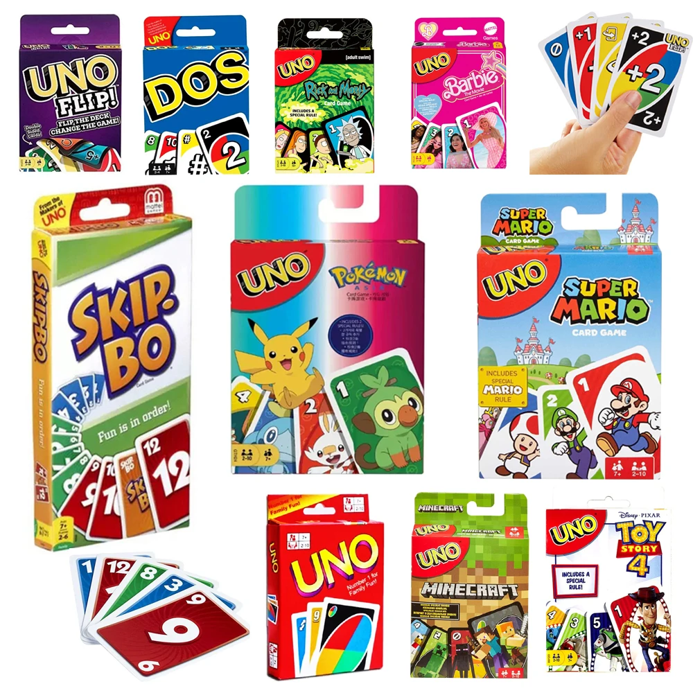 SKIP BO UNO Games Family Funny Entertainment Board Game Fun Playing Cards Kids Toys Gift Box uno Card Game Christmas Toy Gifts