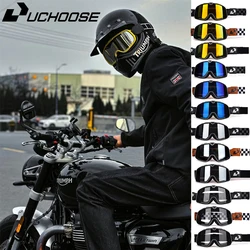 Retro Bicycles Goggles Ski Glasses Sunglasses ATV Goggles Non-slip Belt AntiUV Cafe Racer Chopper Cycling Racing Free shipping