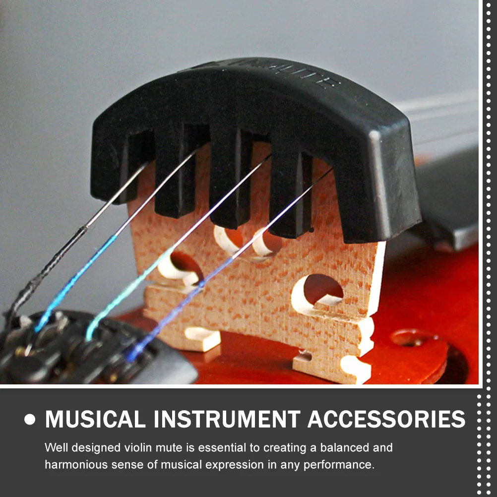 

4pcs Rubber Violin Mute Full Size Claw Round Style Practice Accessories For Violin Viola Cello Stringed Instruments Black Silent