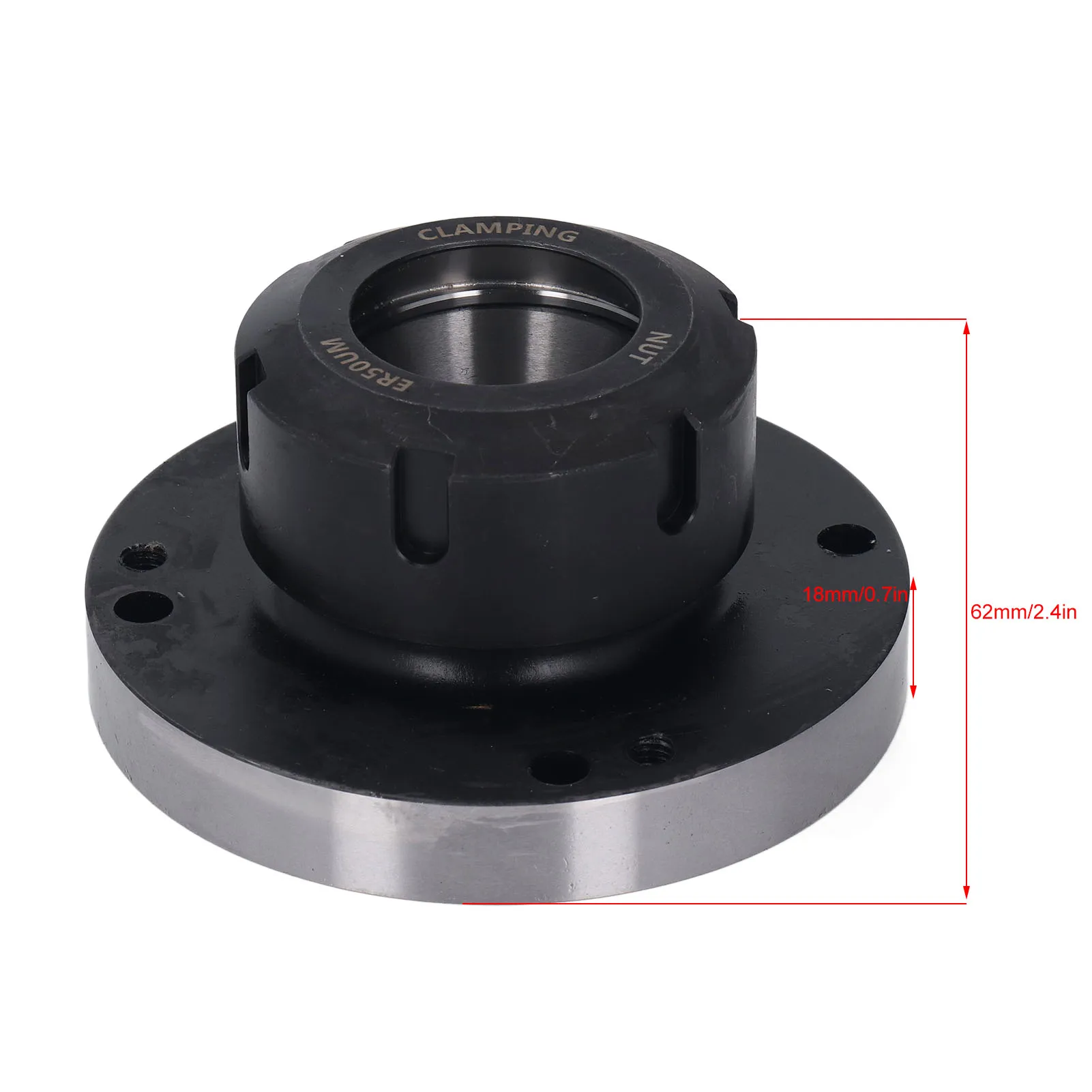 125mm Collet Chuck ER50 Collet Chuck 125mm Diameter 7 Hole 0.005 High Accuracy Lathe Collet Holder Tool for CNC Milling Machine