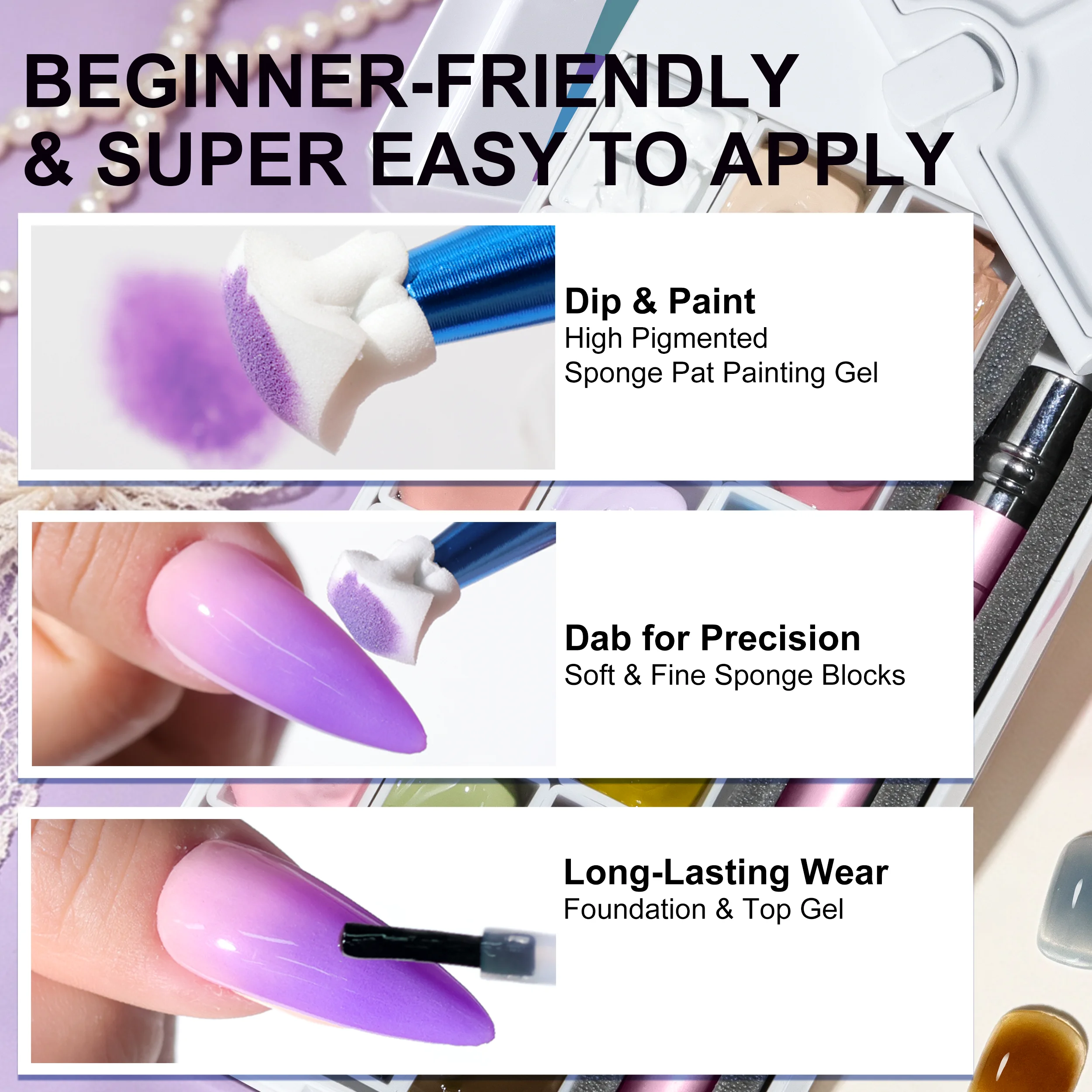 LIMEGIRL 18 Color Wash-Free Painting Gel with Nail Art Brush Gradient Painting Gel for Nail DIY French Manicure Design Gel