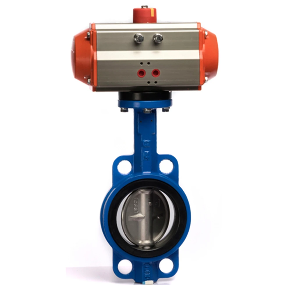 KLQD D671X-10Z-DN150 6 inch Stainless Steel  Pneumatic Wafer Price Butterfly Valve