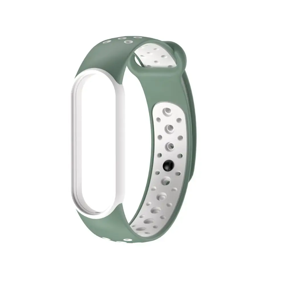 FIFATA-Correa deportiva de silicona de doble Color para Xiaomi Mi Band 5, pulsera de repuesto para reloj inteligente, Mi Band 5