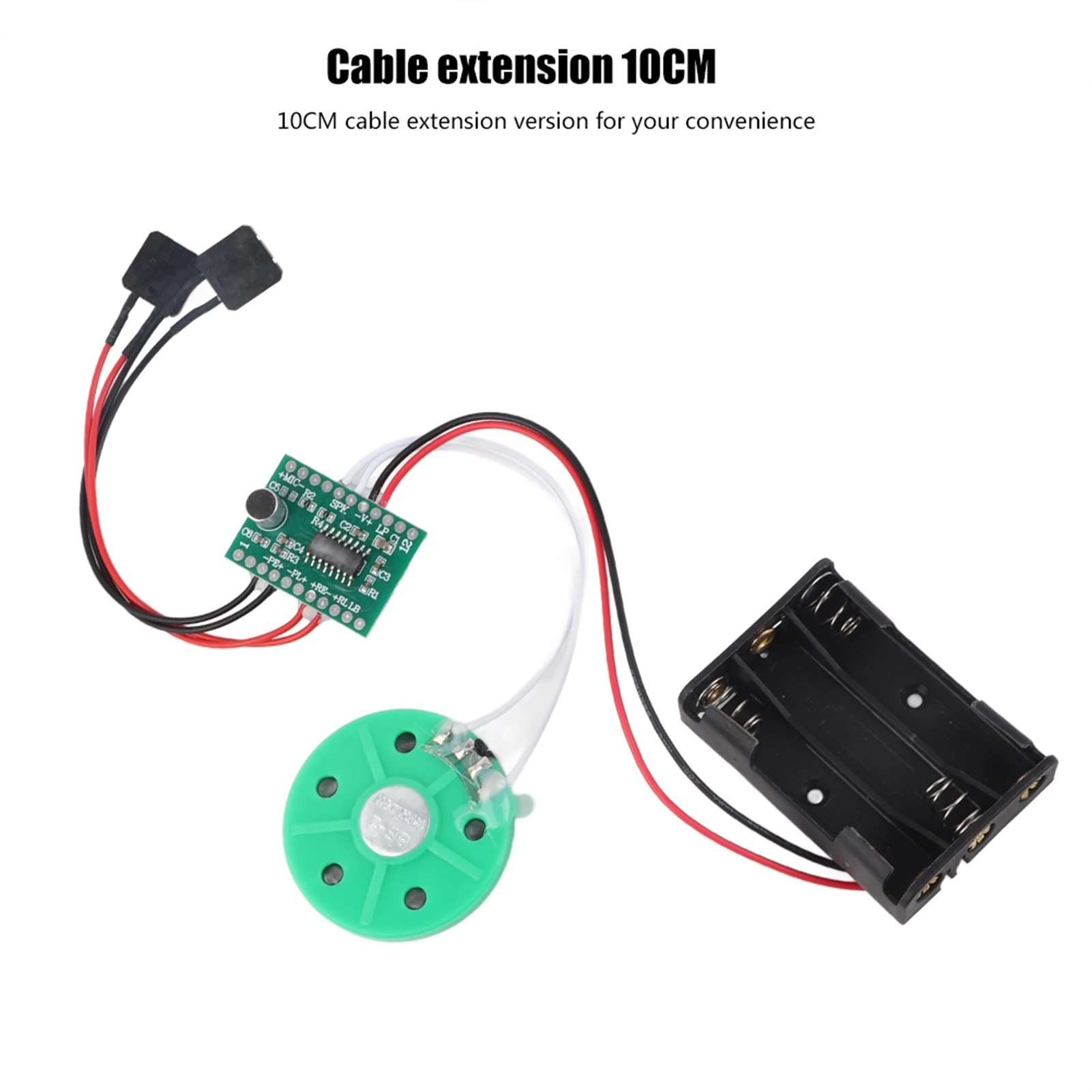 60-second Recording Playback DIY Voice Greeting Card Module Cable Extened 10CM Recording Playback Greeting Card Module