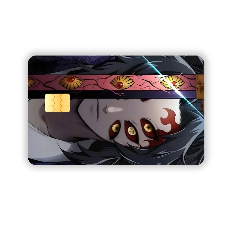 Demon Slayers Waterproof Sticker Decoration Debit Bank Charge Card Protective Film Cartoon Credit Card Skin Stickers