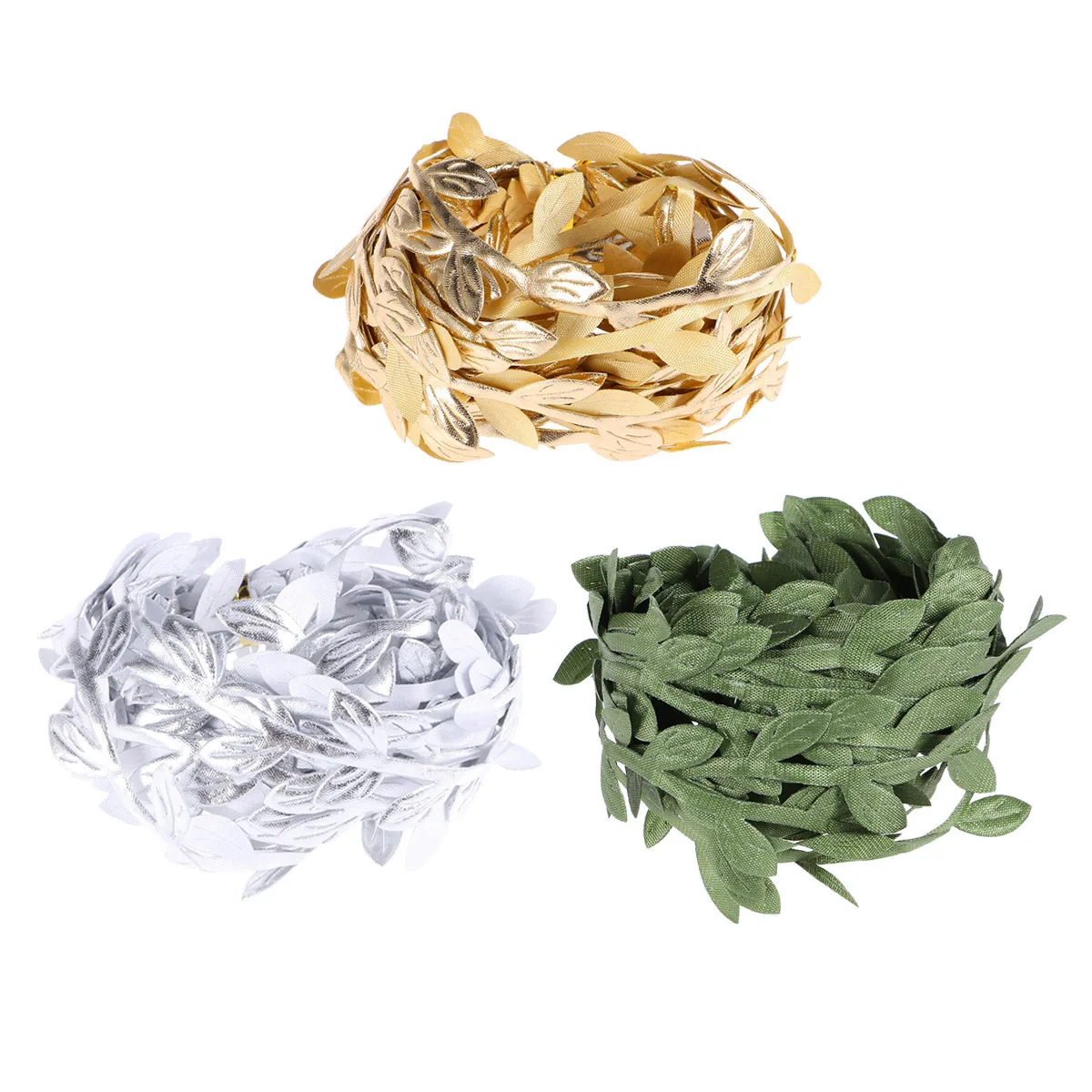 

4 Pcs Artificial Rattan Garland Decorations Golden Colorful Rainbow Wreath Leaf Ribbons Craft Projects Home Textiles