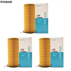 3PCS Car Engine Oil Filters For BMW E46 E90 E93 E92 E91 E60 E61 E65 E66 E67 3 5 6 7 Series 330d 325d 525d 530d 730d 11427788460