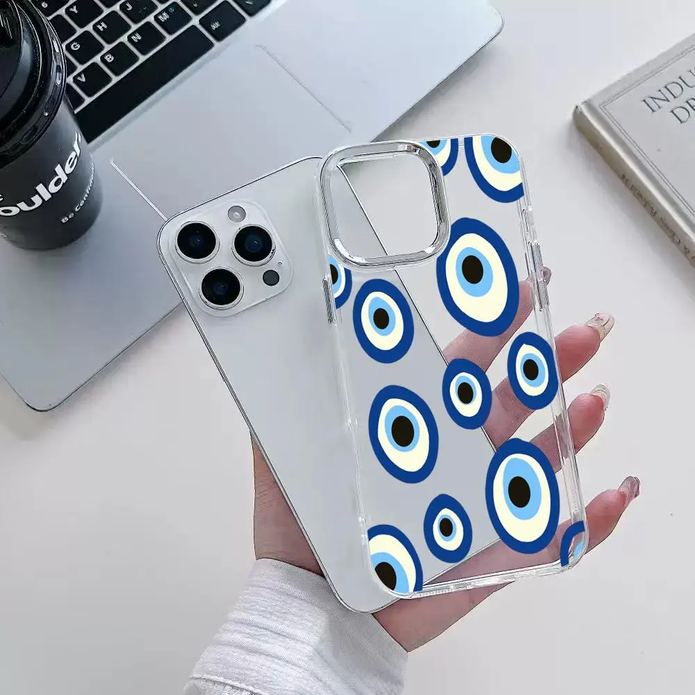 Blue Eye Retro Design TPU Phone Case For IPhone 17 16 15 14 11 13 12 Pro Max 17E 16E X XS MAX XR Air Shockproof Advanced Cover