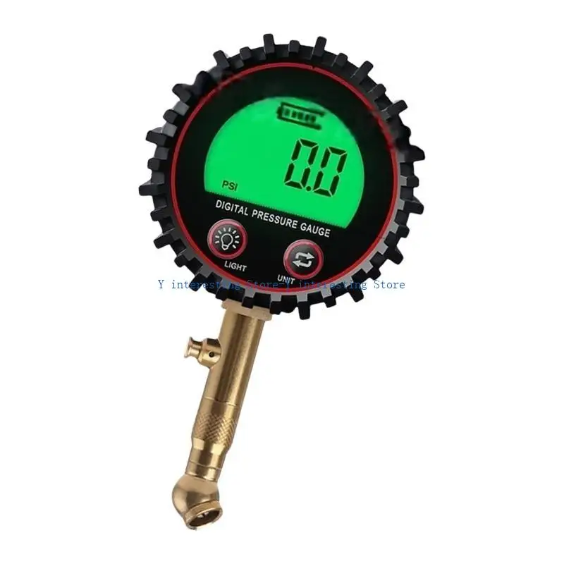 

896A Efficient Tire Pressure Gauge Green Screen Ensures Accurate Readings Lightweight