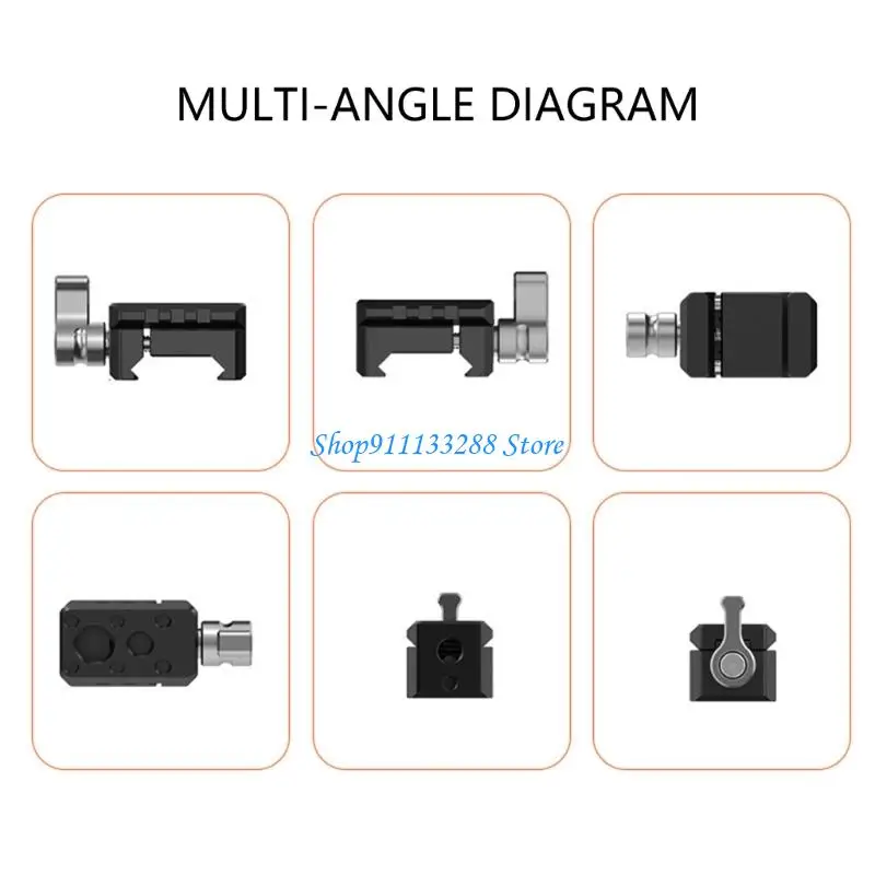 G88D High Strength Aluminum Camera Mount Clamp Precise Sliding 1/4 3/8 Thread Adapter For Quick Gear Setups