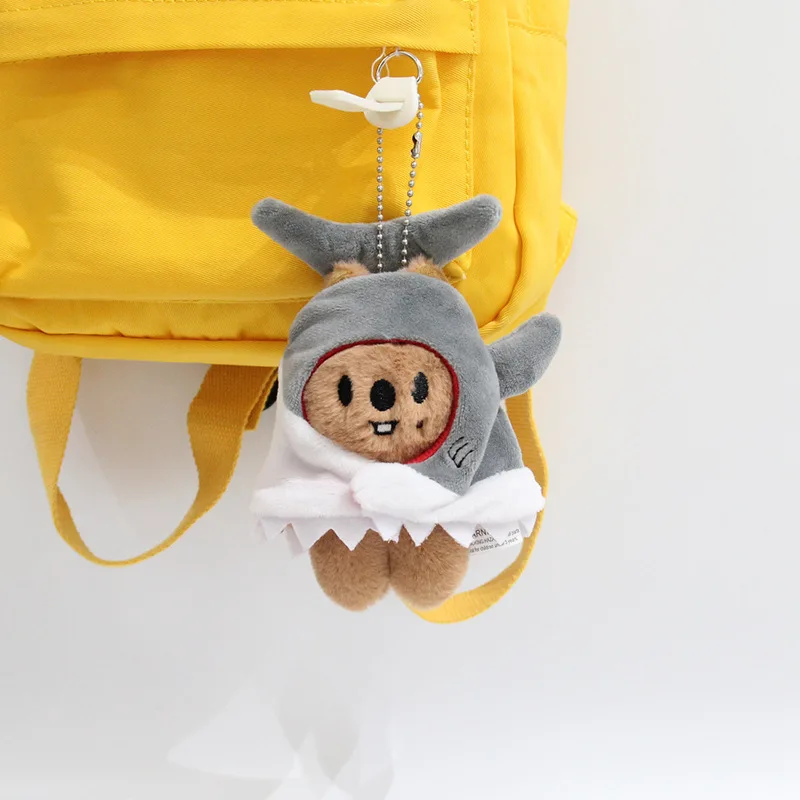 2026 New Shark Hooded Plush Doll Keychain Pendant Stuffed Animal Cape Toy Cute Kawaii Bag Charm Gift for Kids view 5