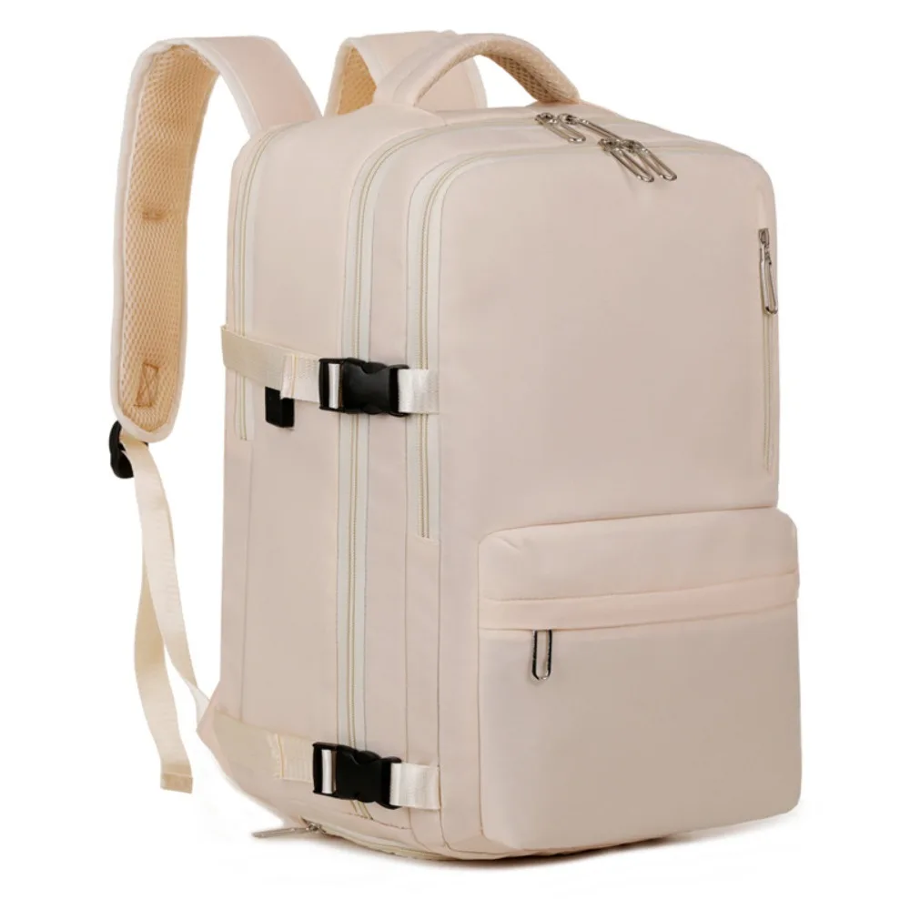 Zipper Oxford Travel Luggage Bag Sturdy Foldable Travel Backpack Solid Color Short Distance Nylon Laptop Bag Trip