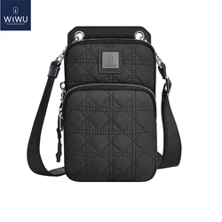 WiWU Mobile Phone Bag Waterproof Crossbody Bags for iPhone Detachable Strip Shoulder Bag Women Mini Phone Bag Purse Pouch