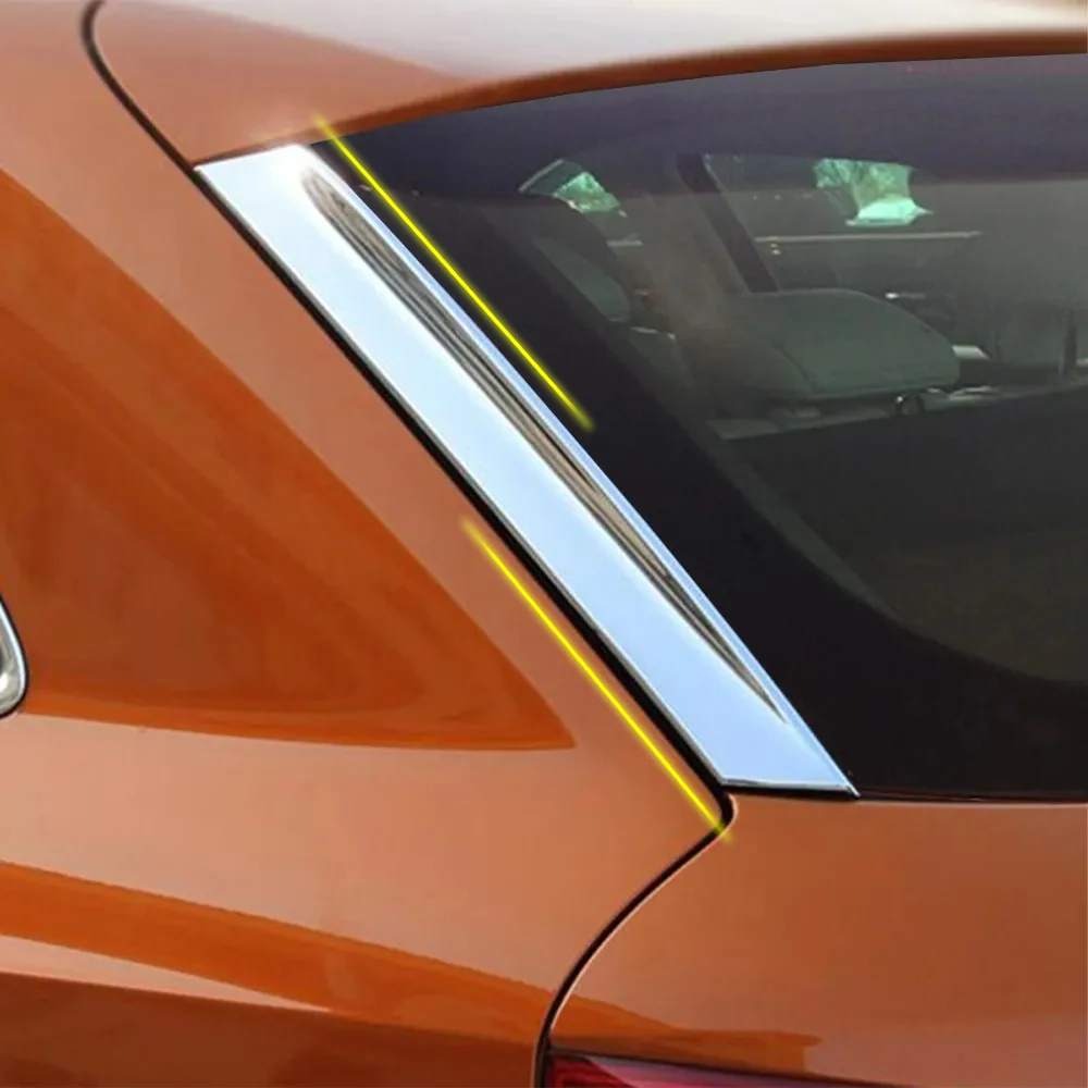 

For Audi Q3 8U 2013-2018 Car Tailgate Side Wind Wing Cover Sticker Rear Window Glass Trim Strip Frame ABS Decoration Accessories