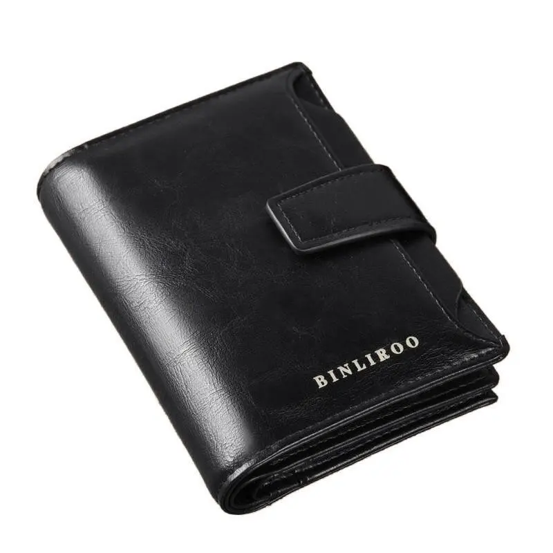 Men's Casual RFID Blocking Leather Wallet Anti-Skimming Credit Card Organizer Travel Business Billfold