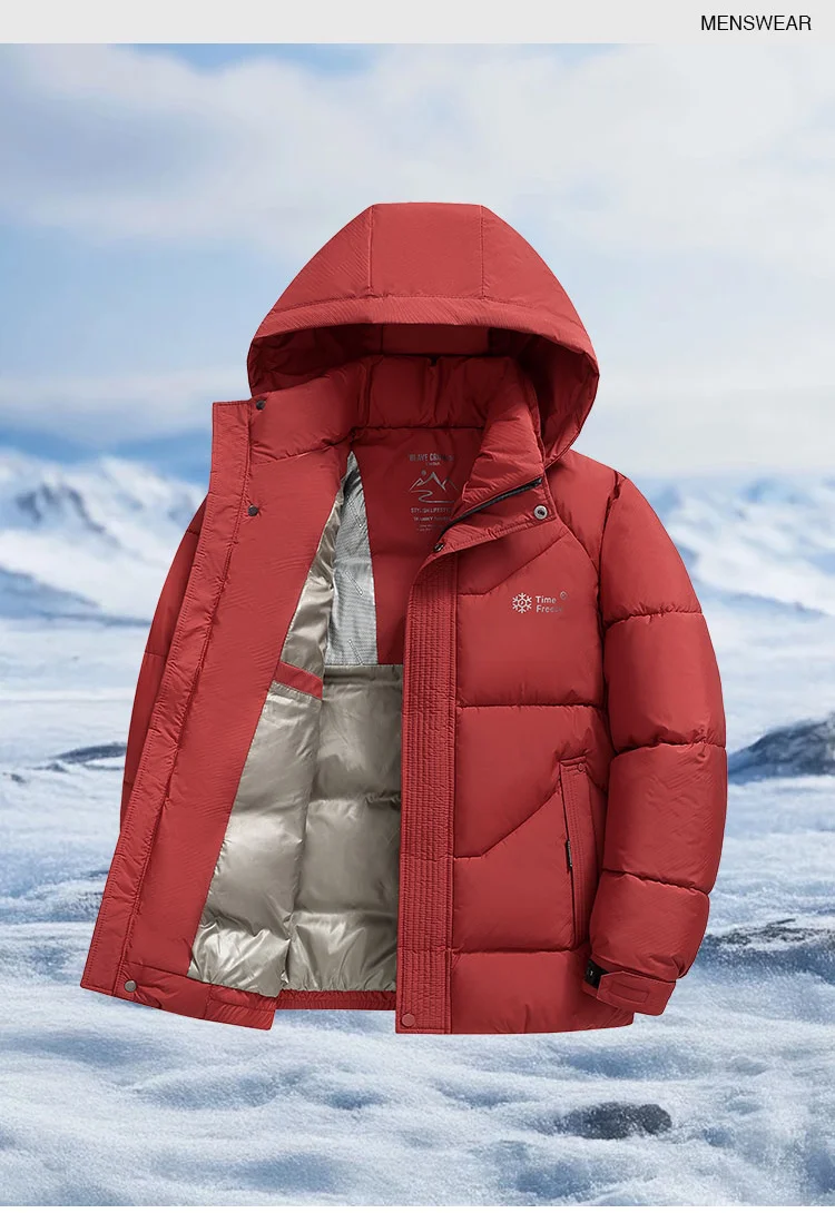 New Windproof Thickening Men Tops Outdoors Loose Versatile Comfort Keep Warm Coats Winter Fashion Casual Solid Hooded Parka Men